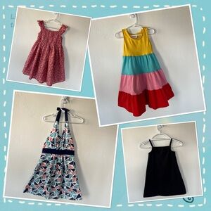Girl Summer Dress Bundle Lot 4 Size 5  Tea Collection Hanna Andersson Baby Gap